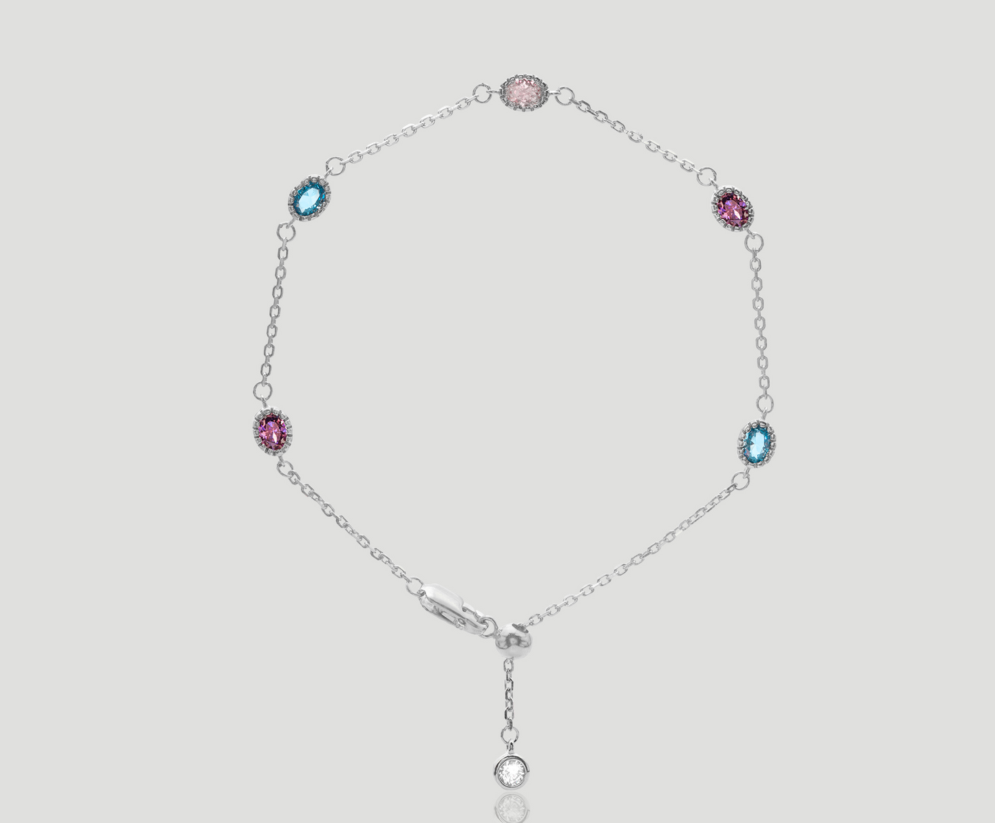 Bonbon Pavé Gemstone Bracelet (Silver) | Celere