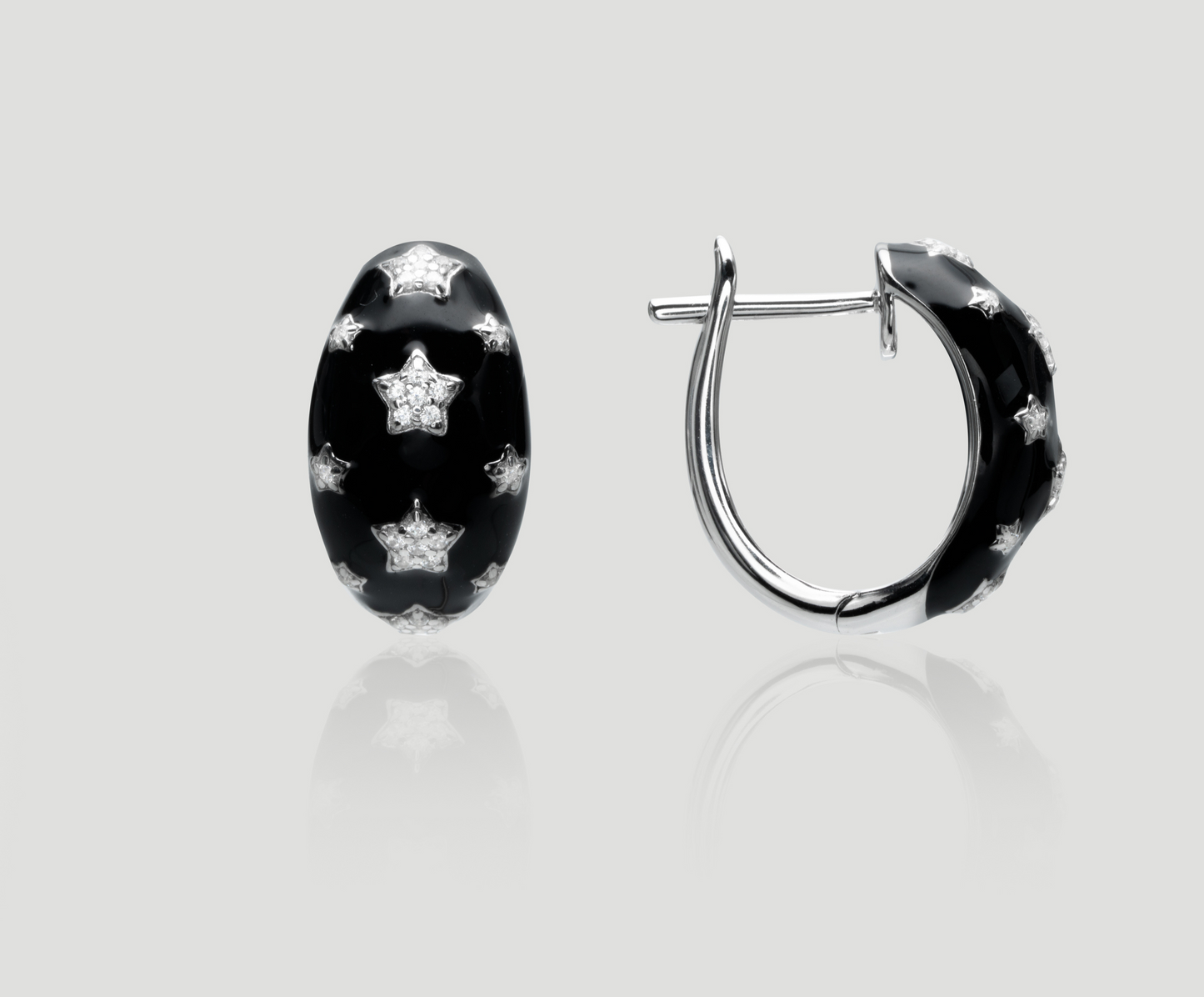 Black Star Diamond Earrings | Celere Jewelry