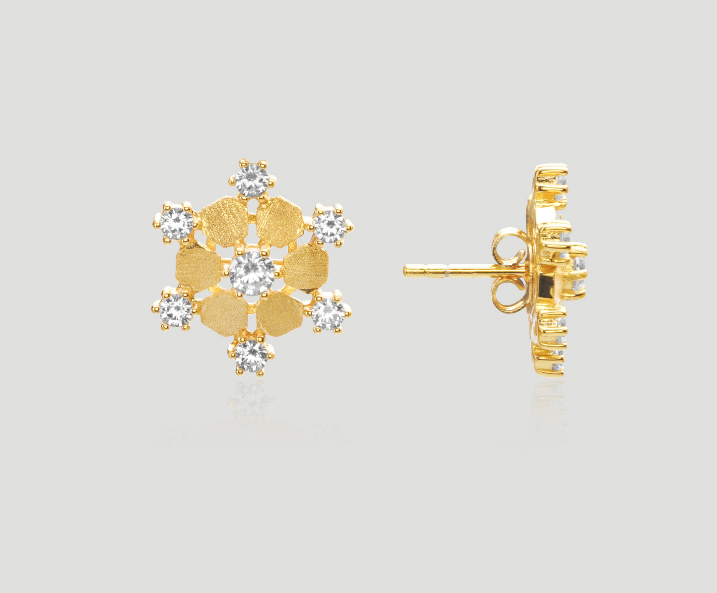 Celestial Snow Diamond Studs | Celere