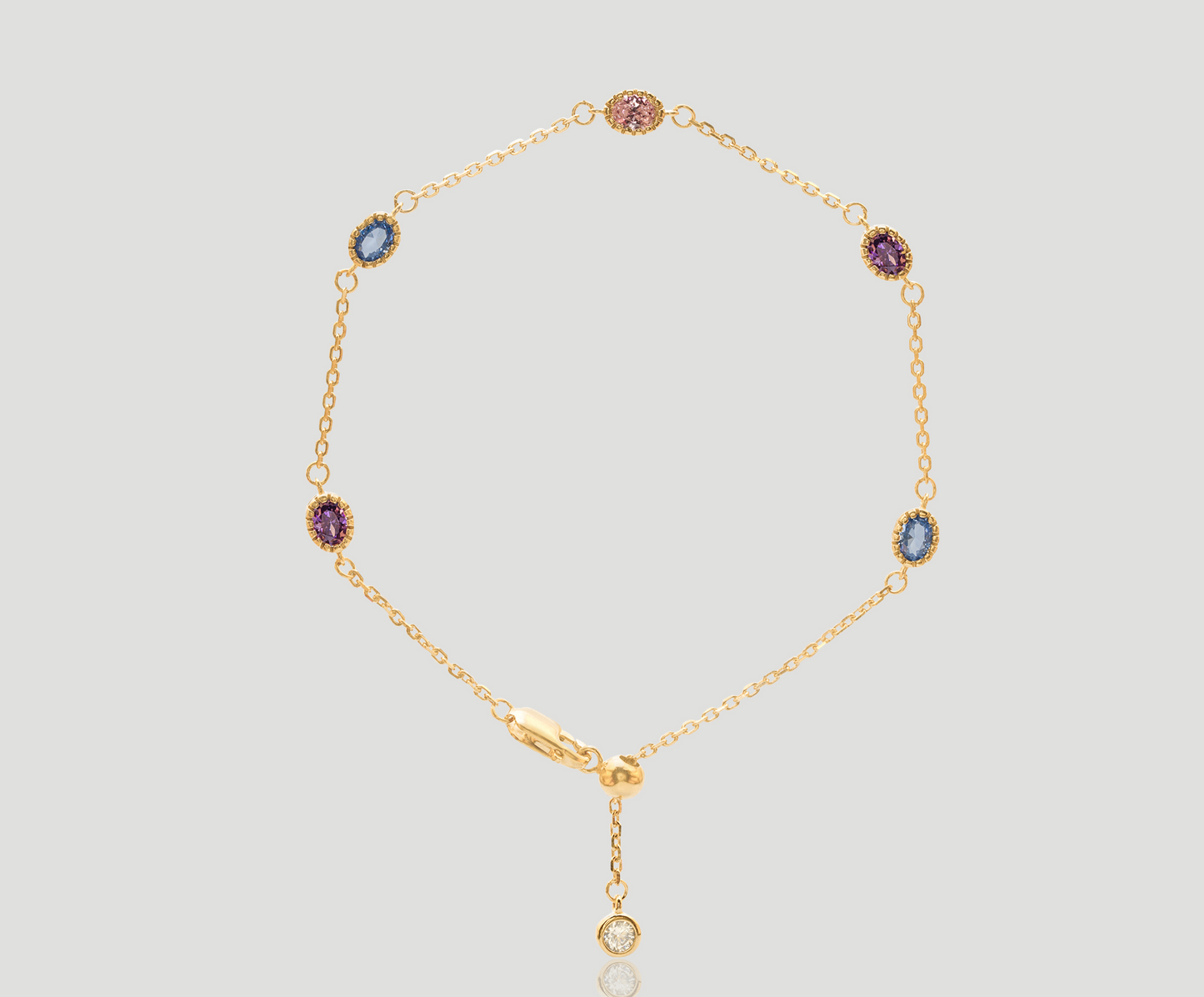 Bonbon Pavé Gemstone Bracelet (Gold) | Celere