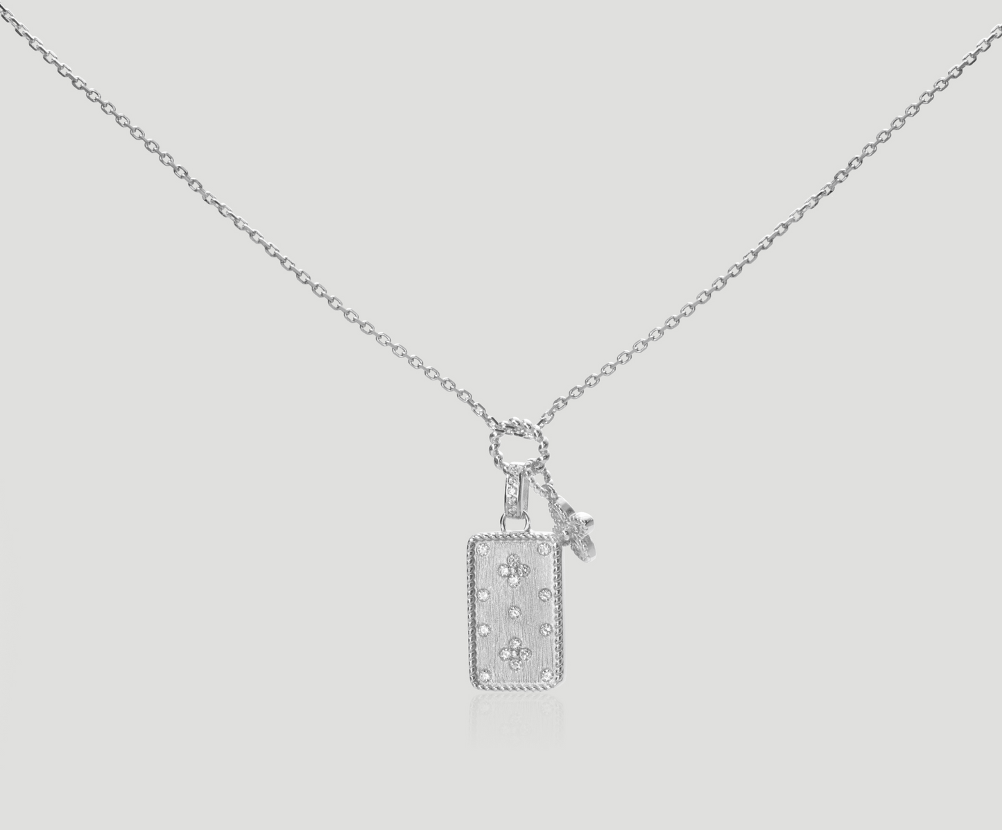 Engraved Cross Tag Pendant