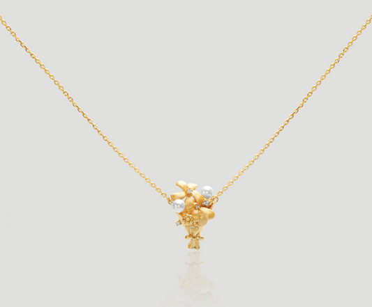 Floral Gold Necklace | Celere Jewelry