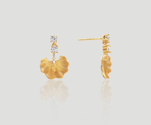 Lotus Diamond Earrings | Celere Jewelry