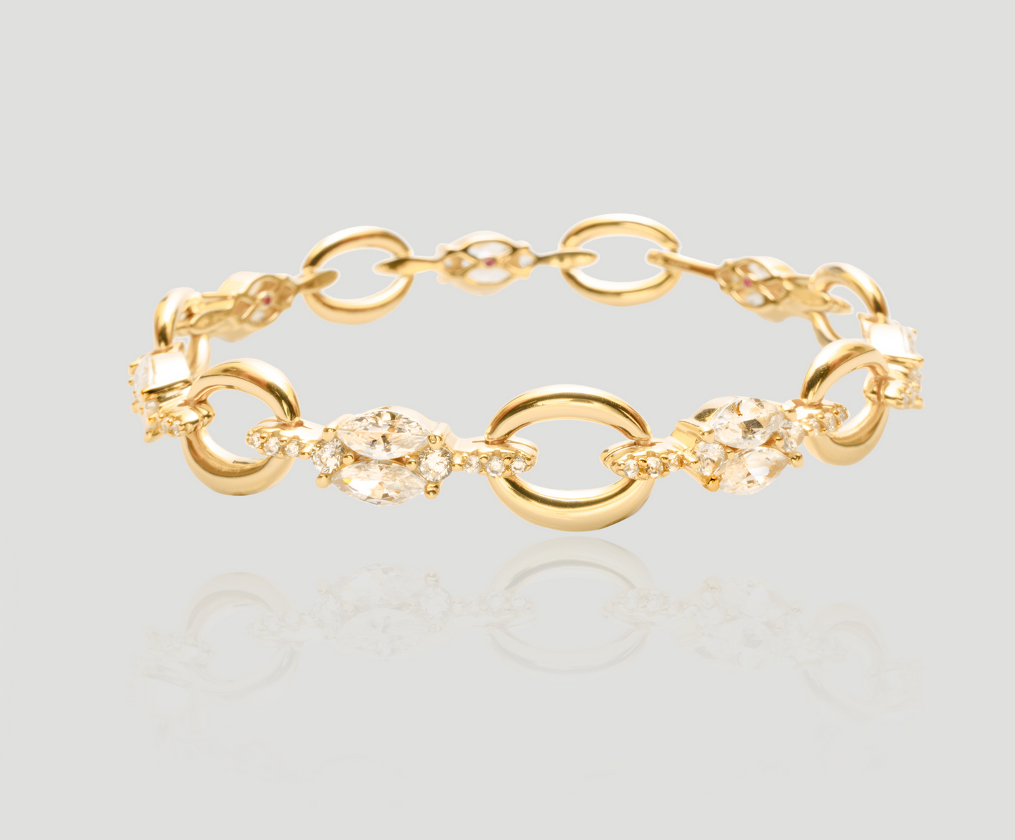 Minimal Diamond Gold Bangle | Celere Jewelry