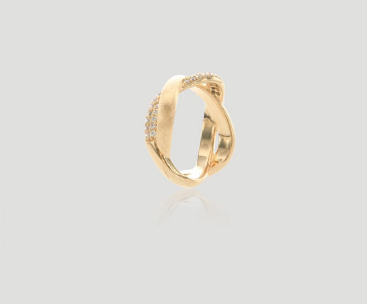 Twisted Diamond Gold Ring | Celere Jewelry